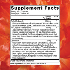 Close-up of Reserveage Ultra Collagen Booster bottle label