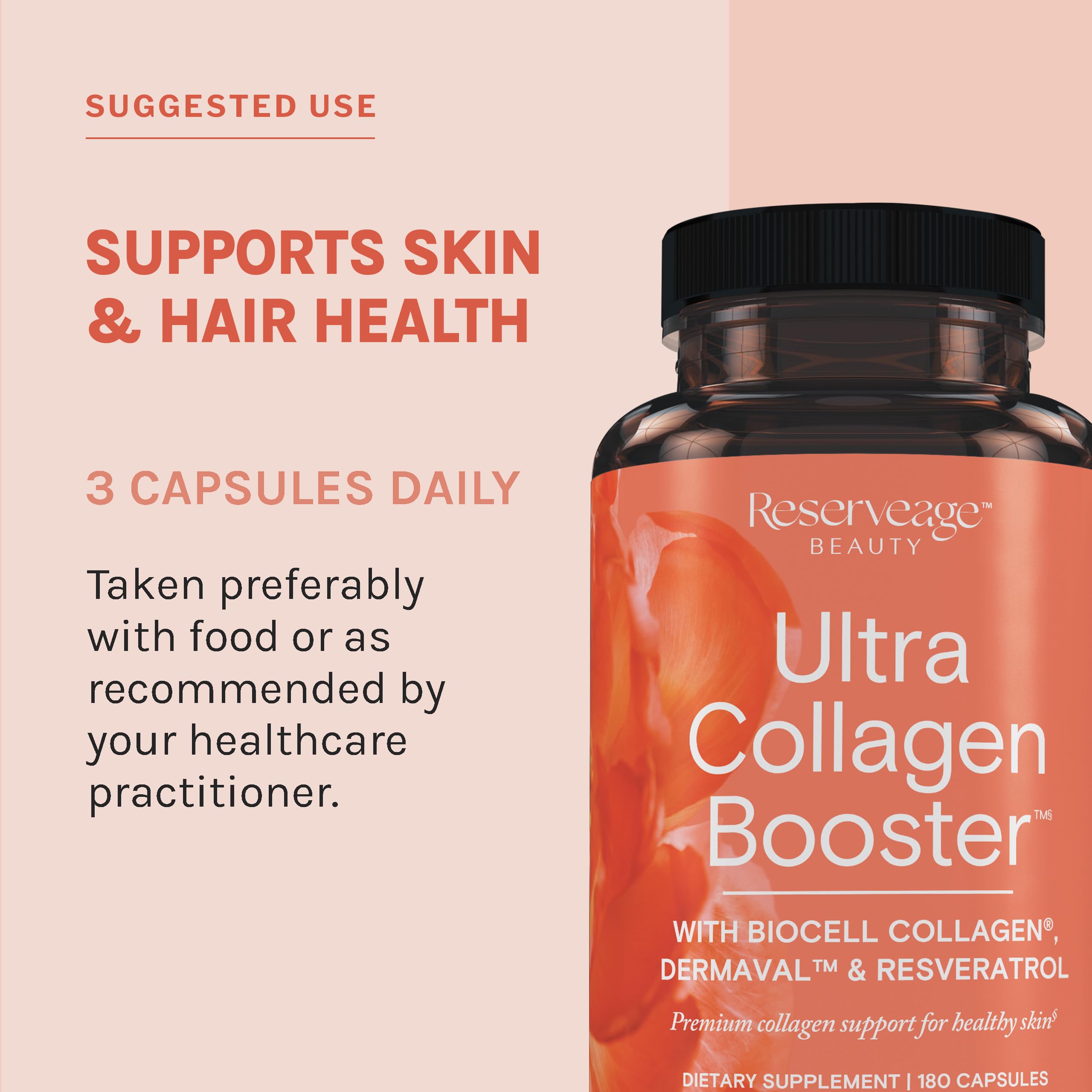 Ingredients: hydrolyzed collagen, hyaluronic acid, chondroitin sulfate