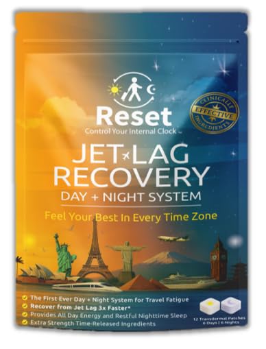 Close-up of individual jet lag patches