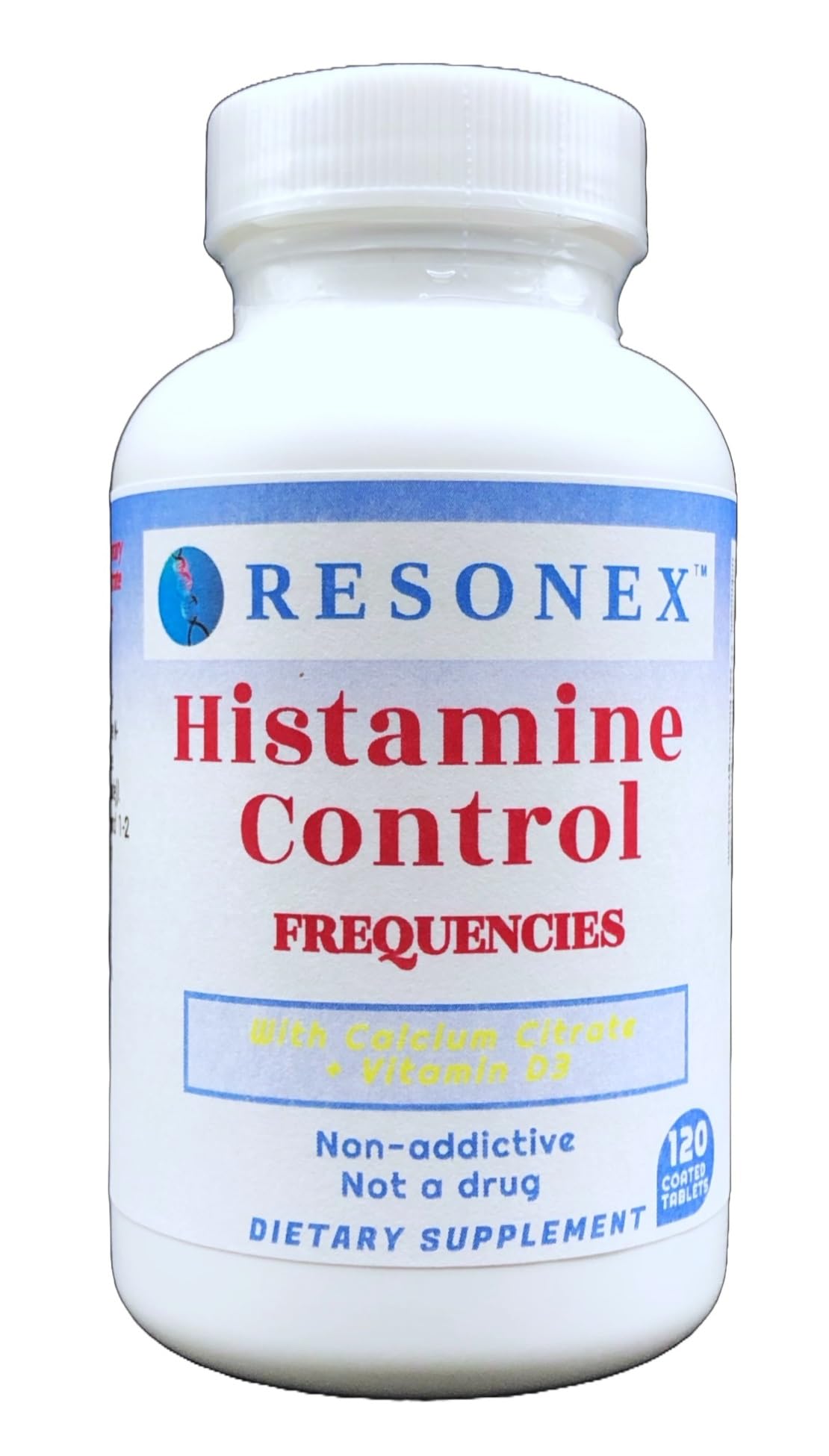 Resonex Histamine Control bottle with 120 tablets