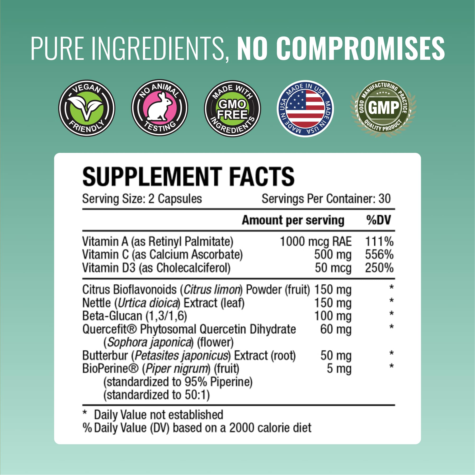 Packaging image showing BioPerine information on label