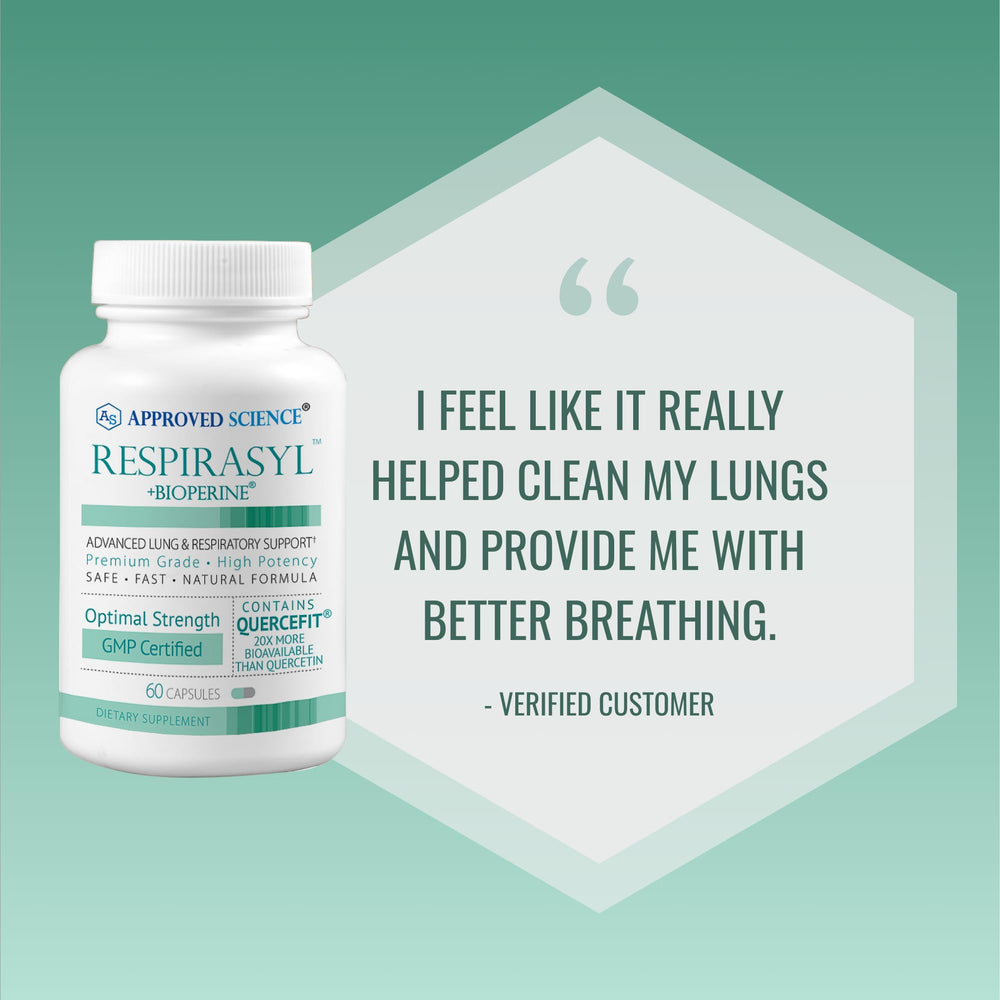 Vegan and GMO-free icons on Respirasyl packaging