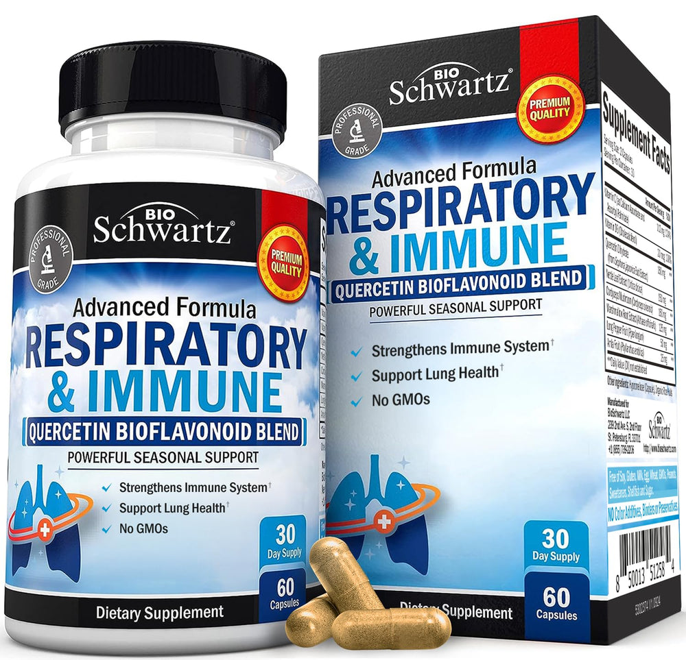 BioSchwartz Respiratory & Immune Lung Support bottle with 60 capsules