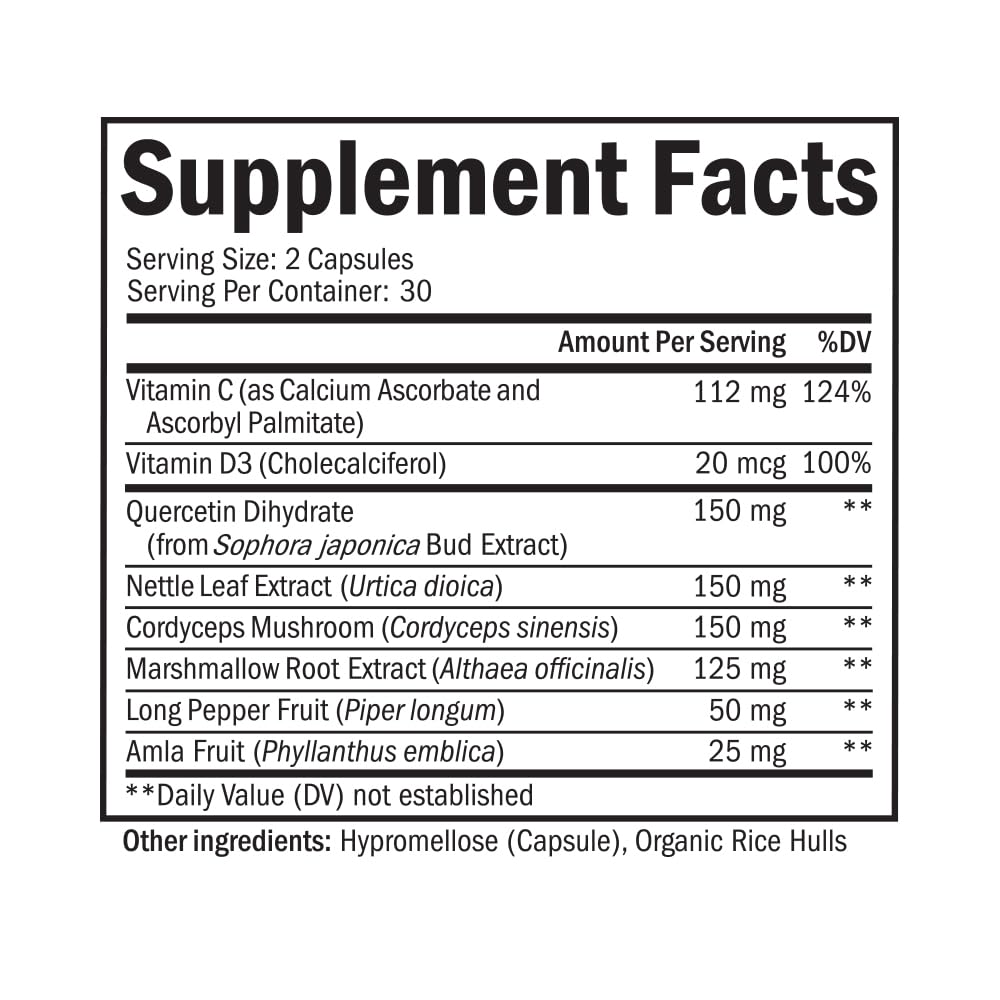 Certificate showing purity testing and allergen-free formulation
