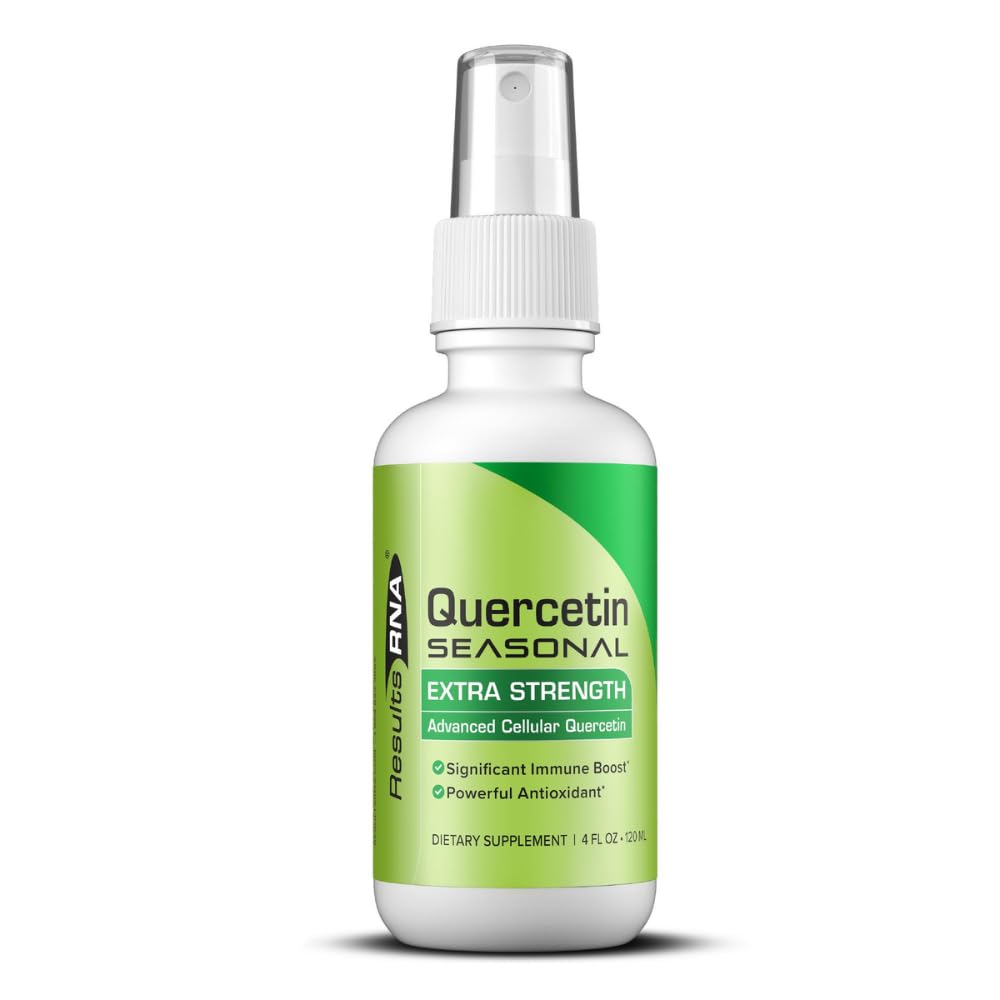 Results RNA Quercetin Seasonal oral spray bottle on white background