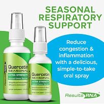 Close-up of the Quercetin Seasonal ingredients label