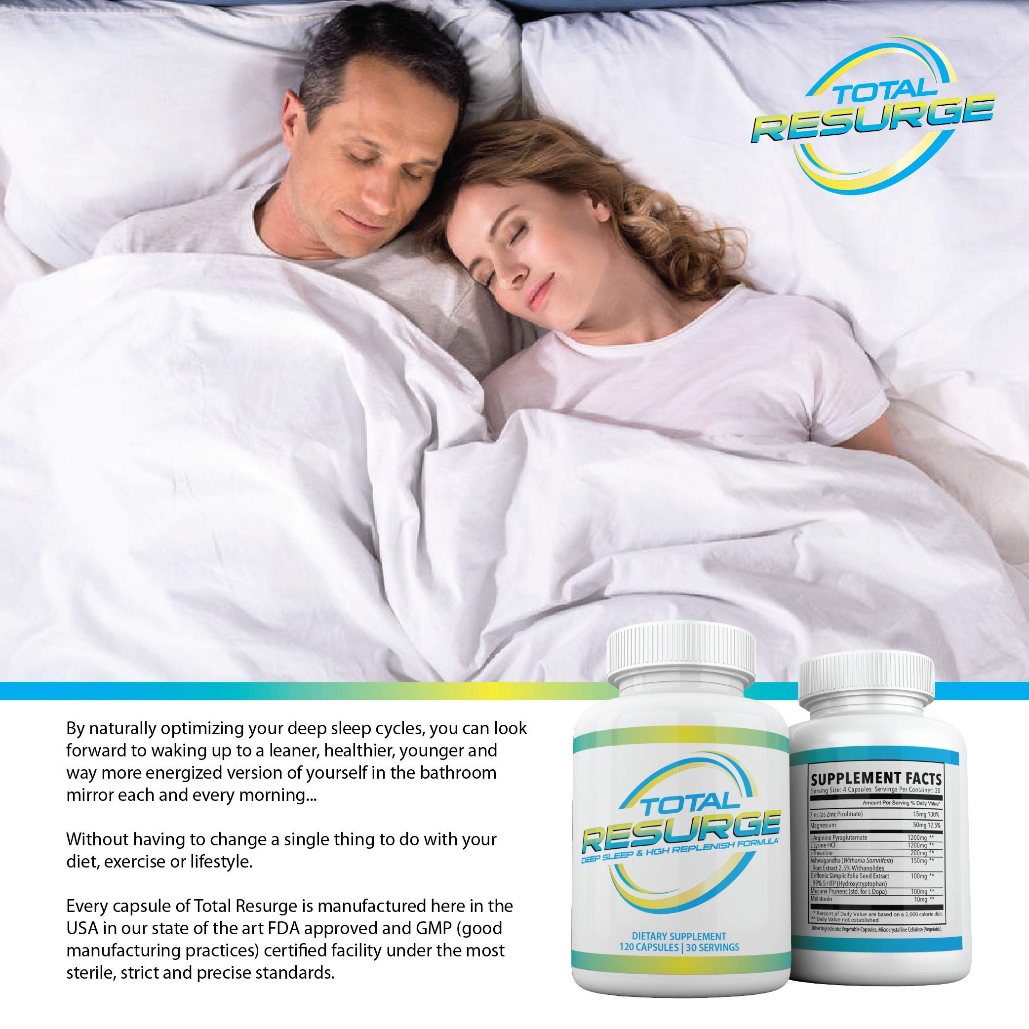 Close-up of Resurge Deep Sleep capsules inside the bottle