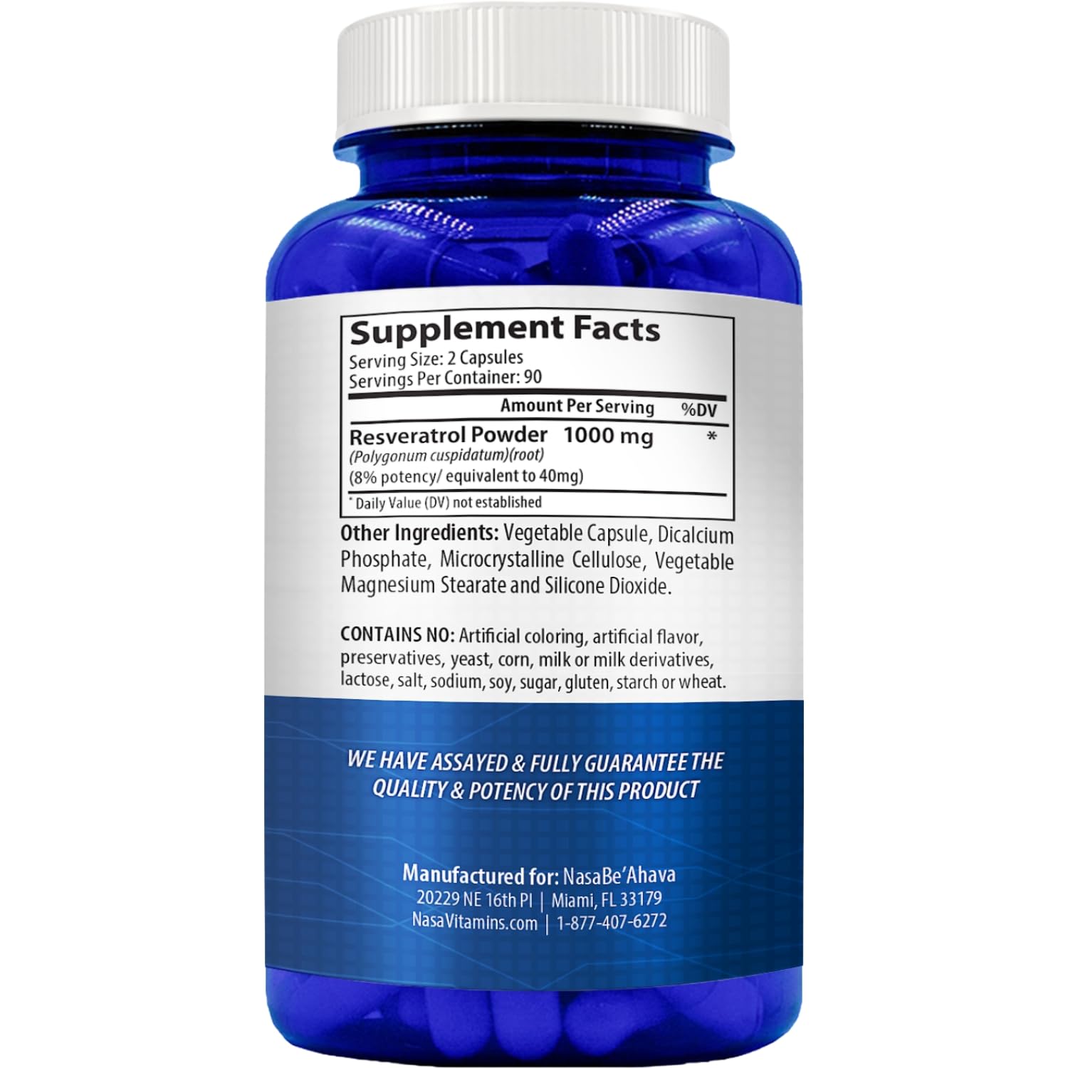 Close-up of Resveratrol capsules and knotweed imagery