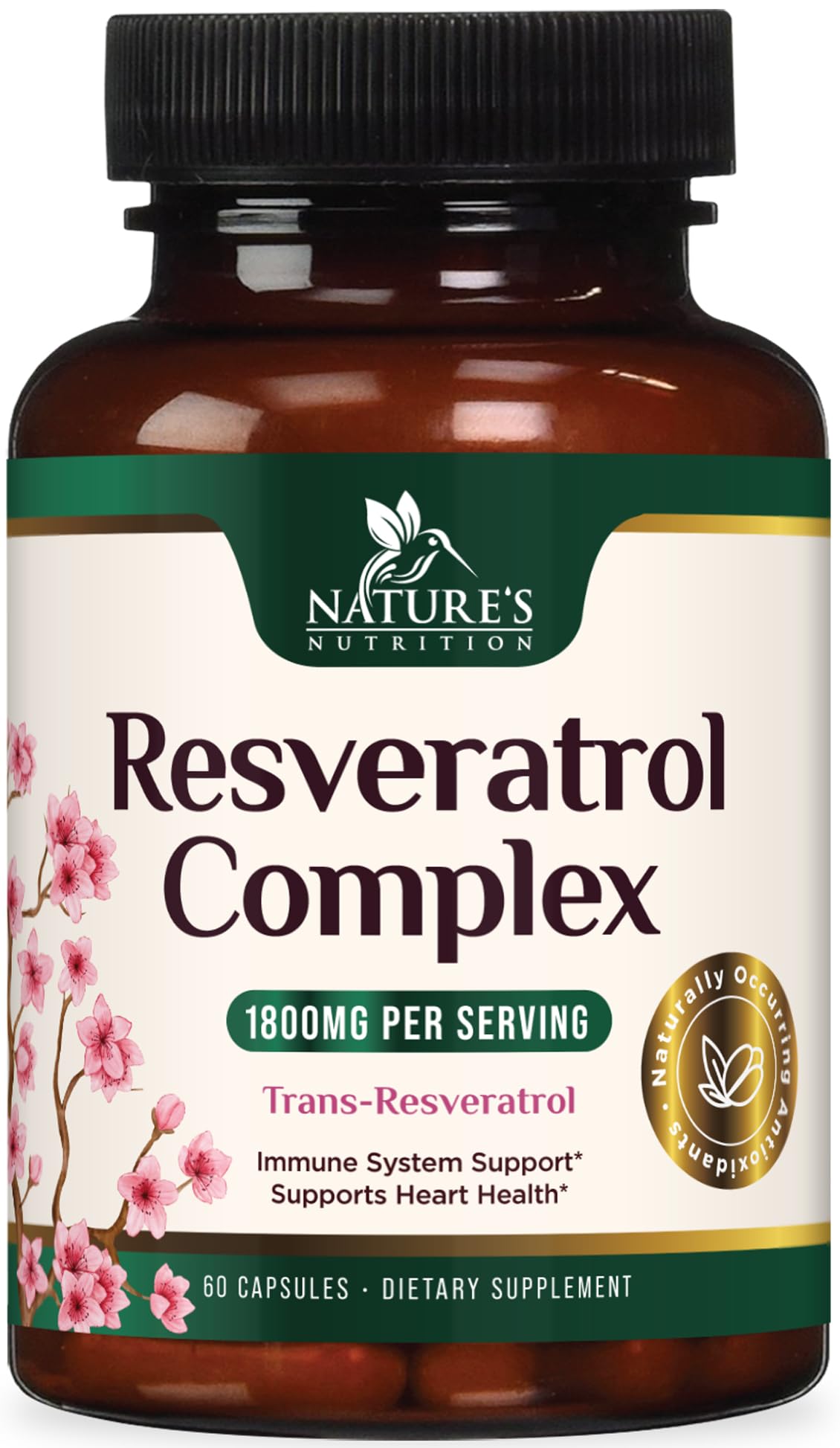 Resveratrol 1800mg supplement bottle hero image