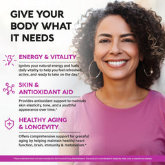 Illustration of 19-in-1 polyphenol ingredients including resveratrol