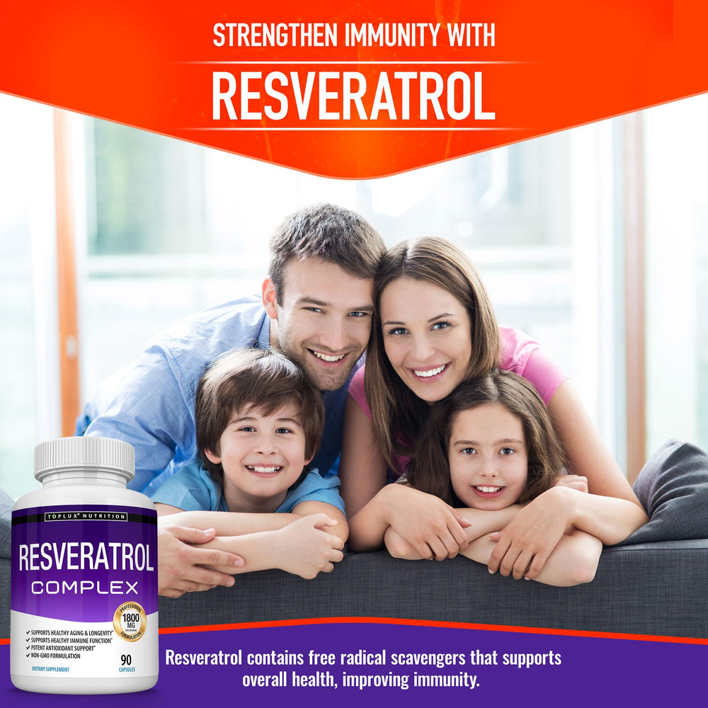 90 capsules bottle of resveratrol supplement