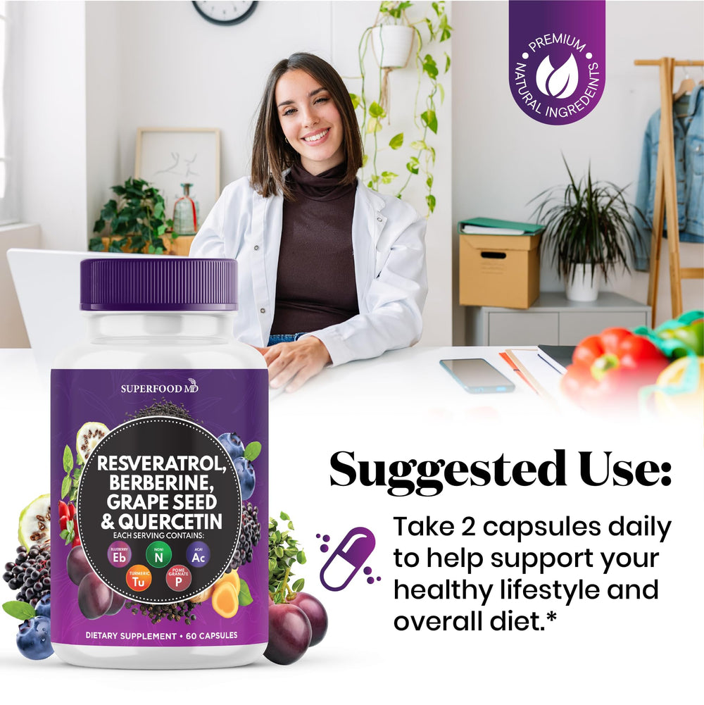 Acai extract and other antioxidants on product packaging