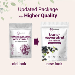 Resveratrol powder supporting immune health and antioxidant benefits