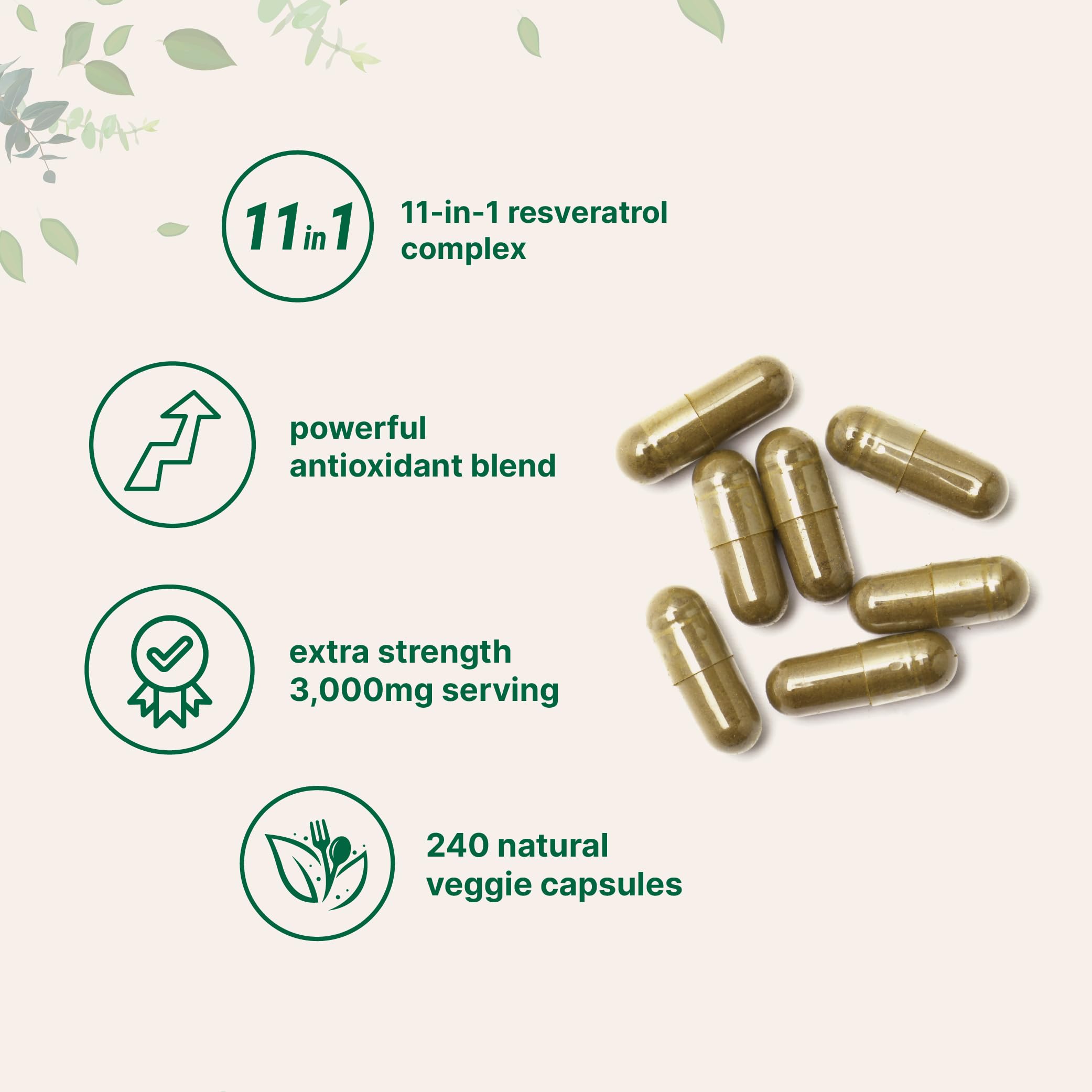Graphic showing immune, brain, and heart support