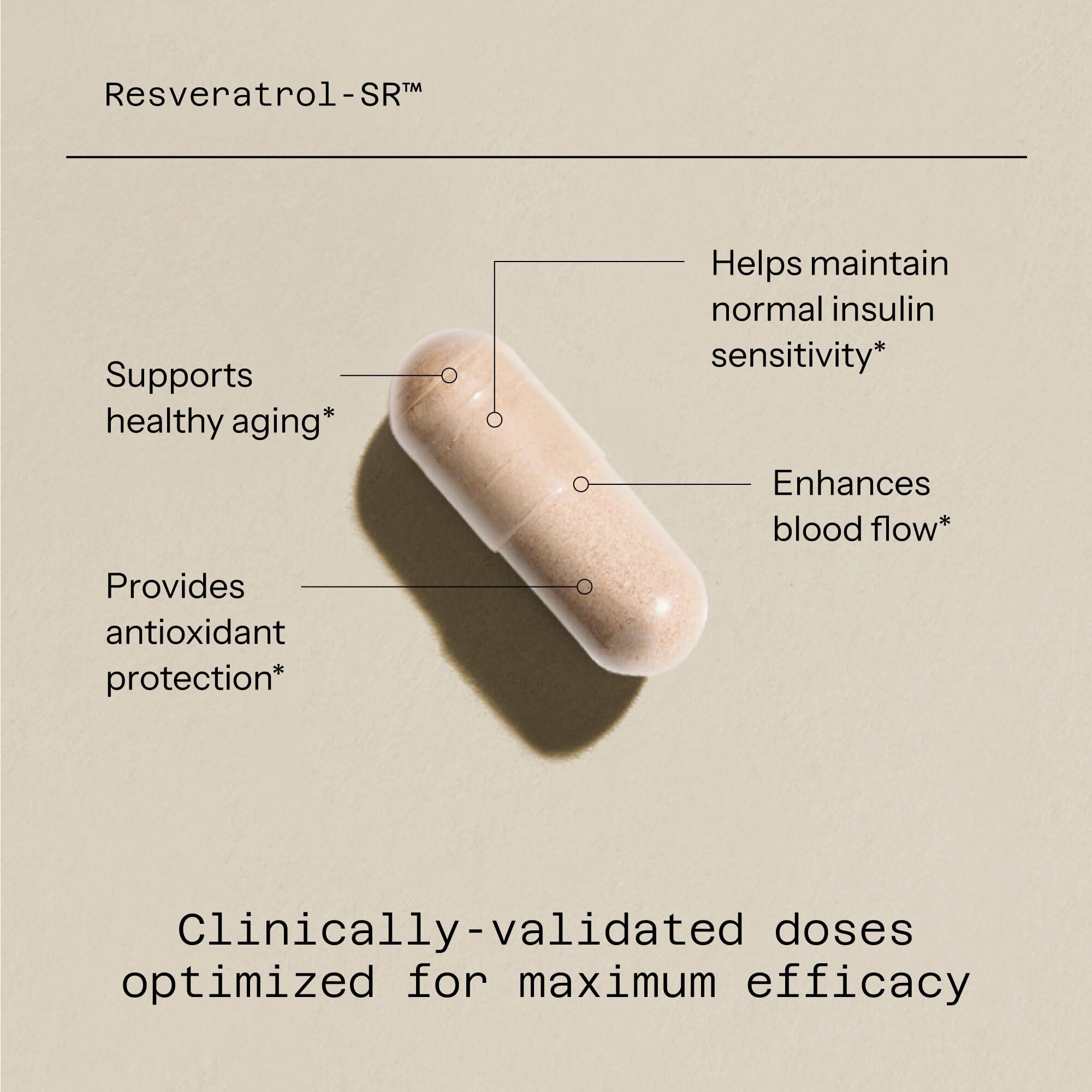 Close-up of Resveratrol-SR capsule