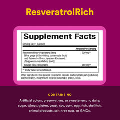 ResveratrolRich bottle and capsules on a clean surface