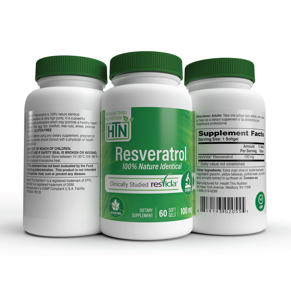 ResVida packaging showing 60 softgels