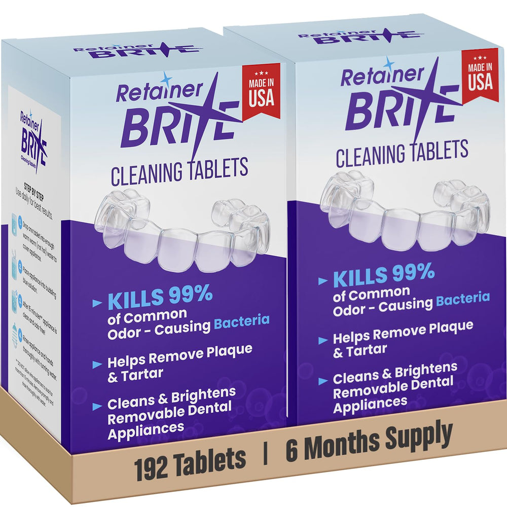 Box of Retainer Brite 192 tablets for Invisalign and dental appliances