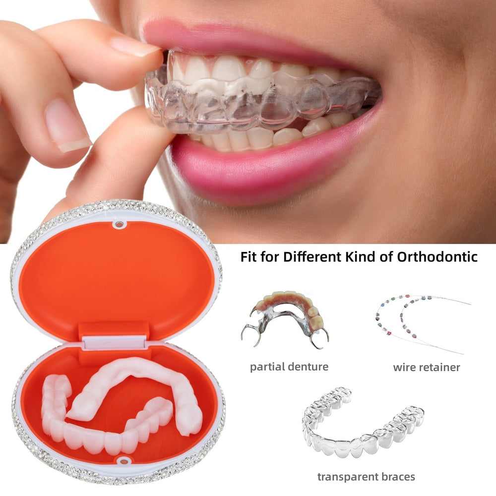Magnetic clasp keeps aligner case securely closed