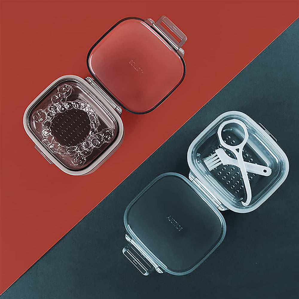 Versatile denture case for braces, guards and jewellery