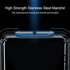 Interior curved design of blue retainer case for easy cleaning