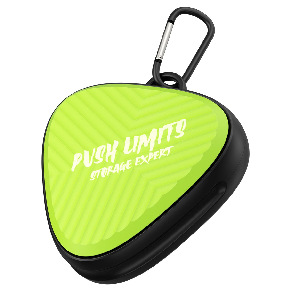 Slim Aligner Retainer Case for Invisalign in Black and Light Green with Magnetic Lock