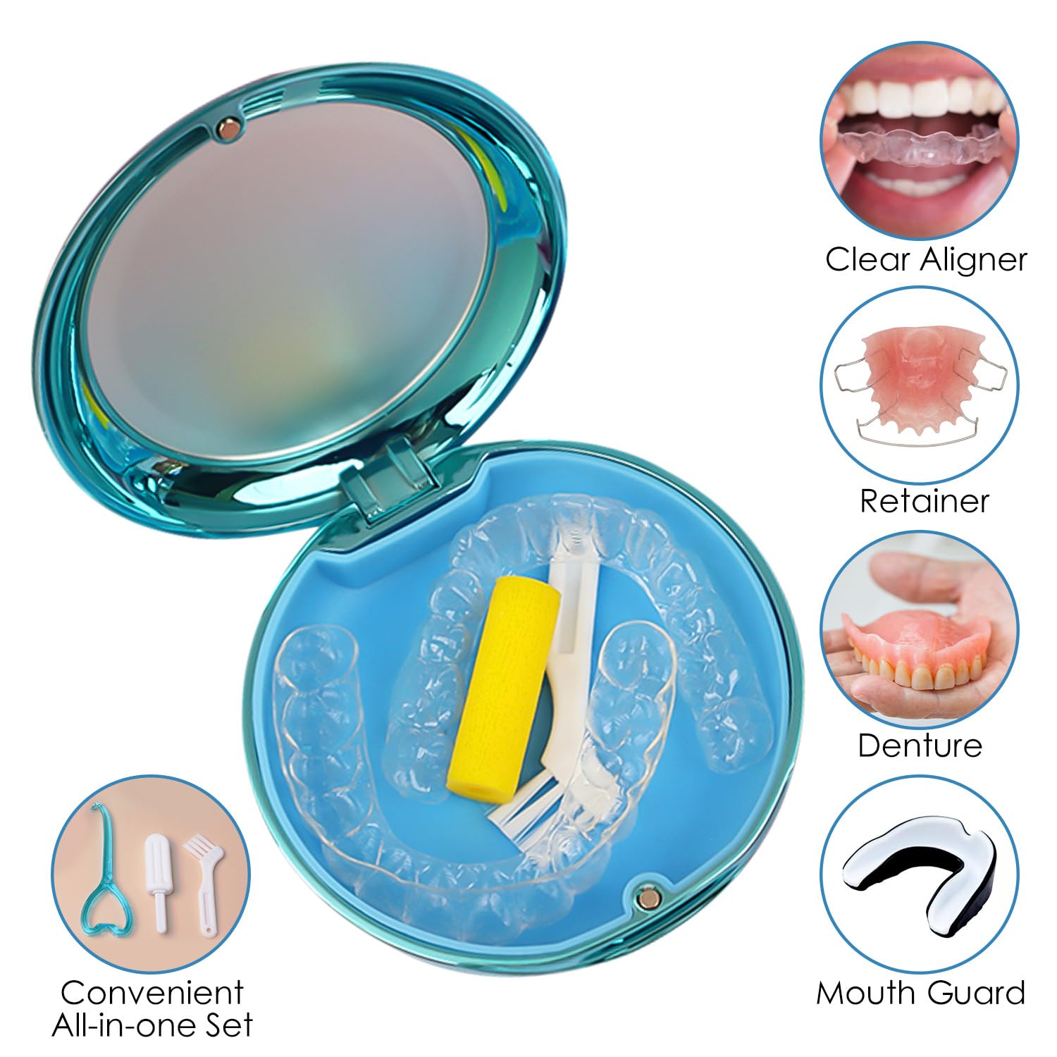 Compact 3.43 inch diameter, 1.06 inch height lightweight case