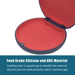 Red silicone lid with silicone seal retainer case