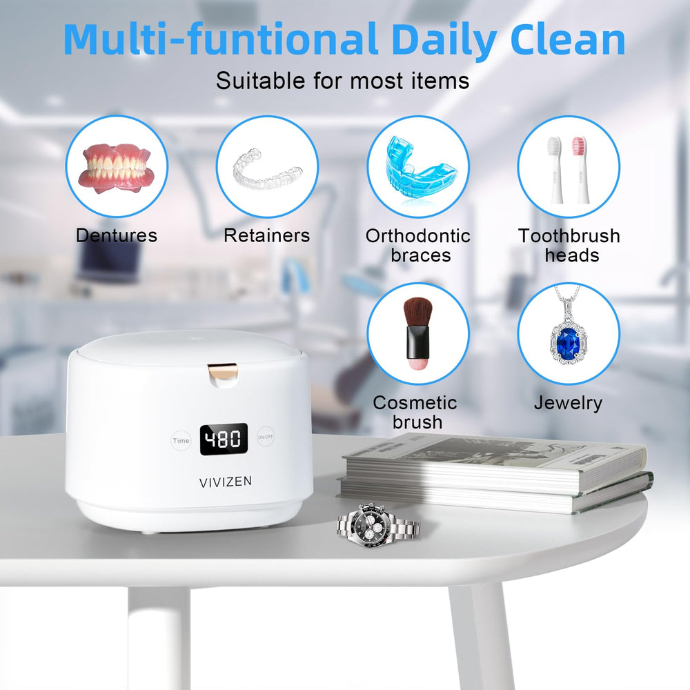 Compact retainer cleaner with 230ml capacity
