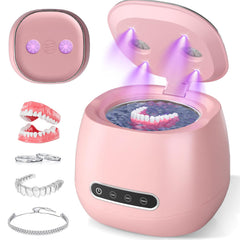 Rechargeable ultrasonic cleaner operating at 45kHz for retainers and dentures