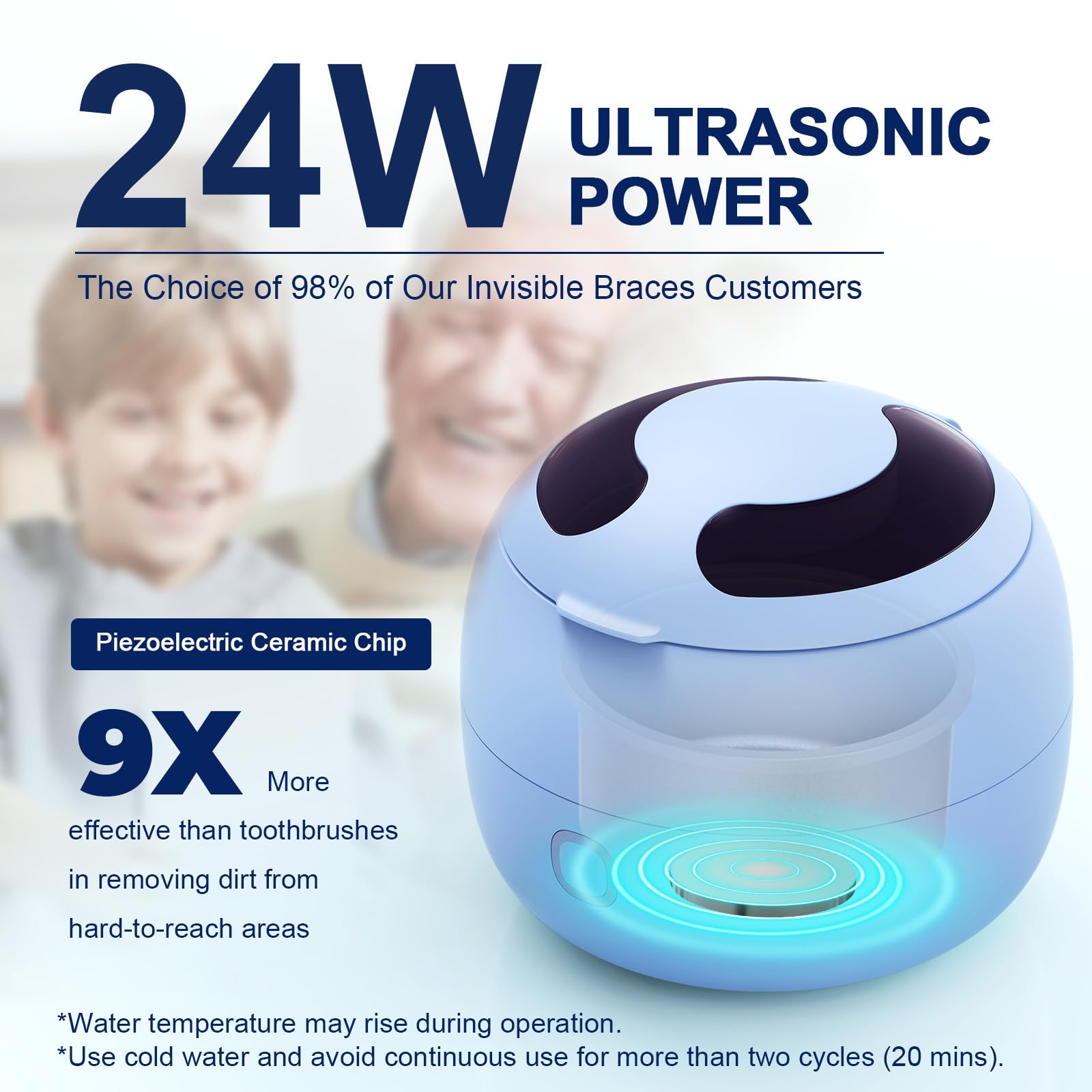 Compact cleaning device with basket, tweezers and brush