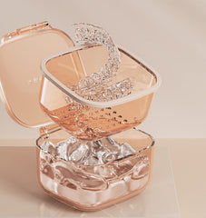 Inside of the orange retainer cleaner case showing design