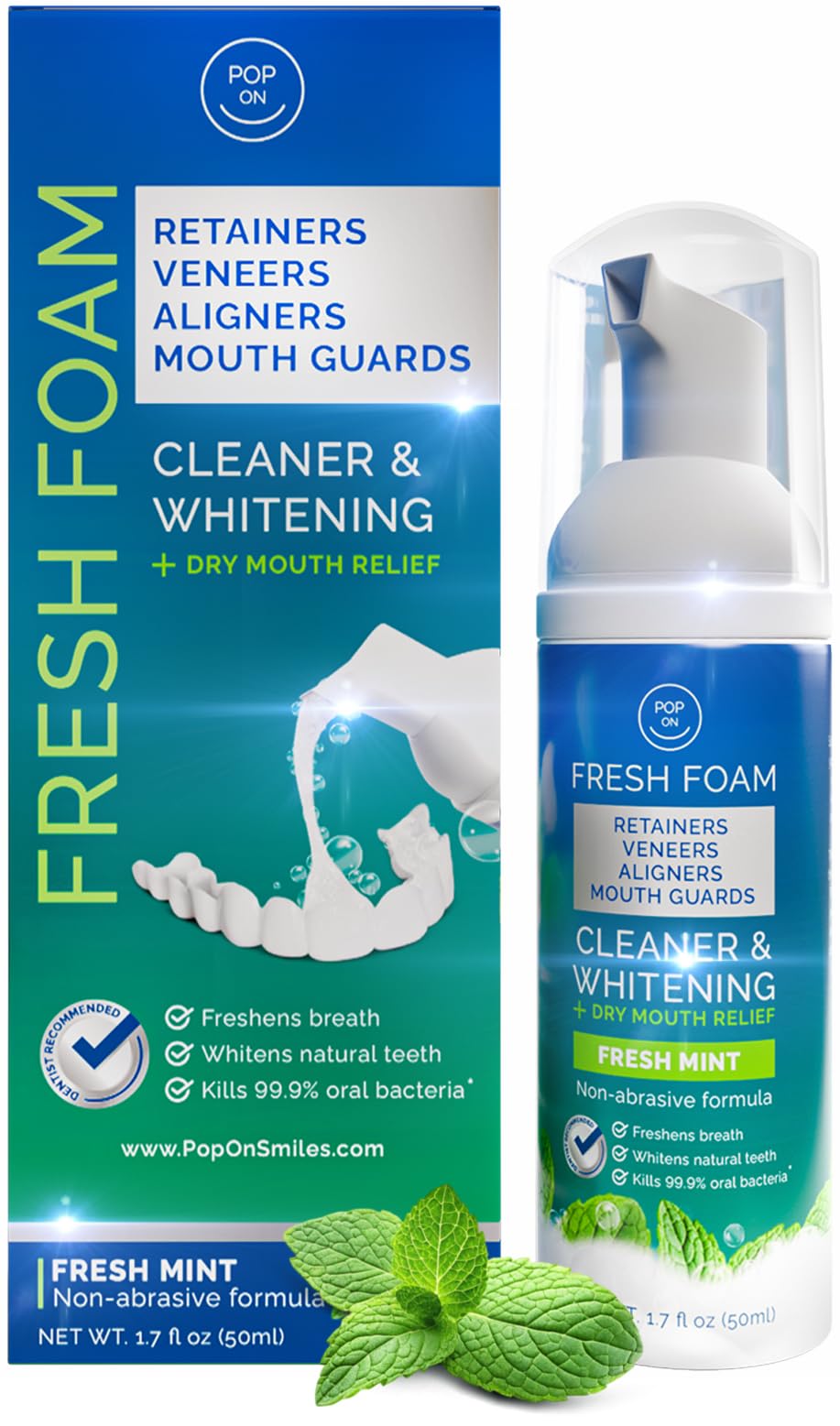 Retainer cleaner foam bottle holding 50ml