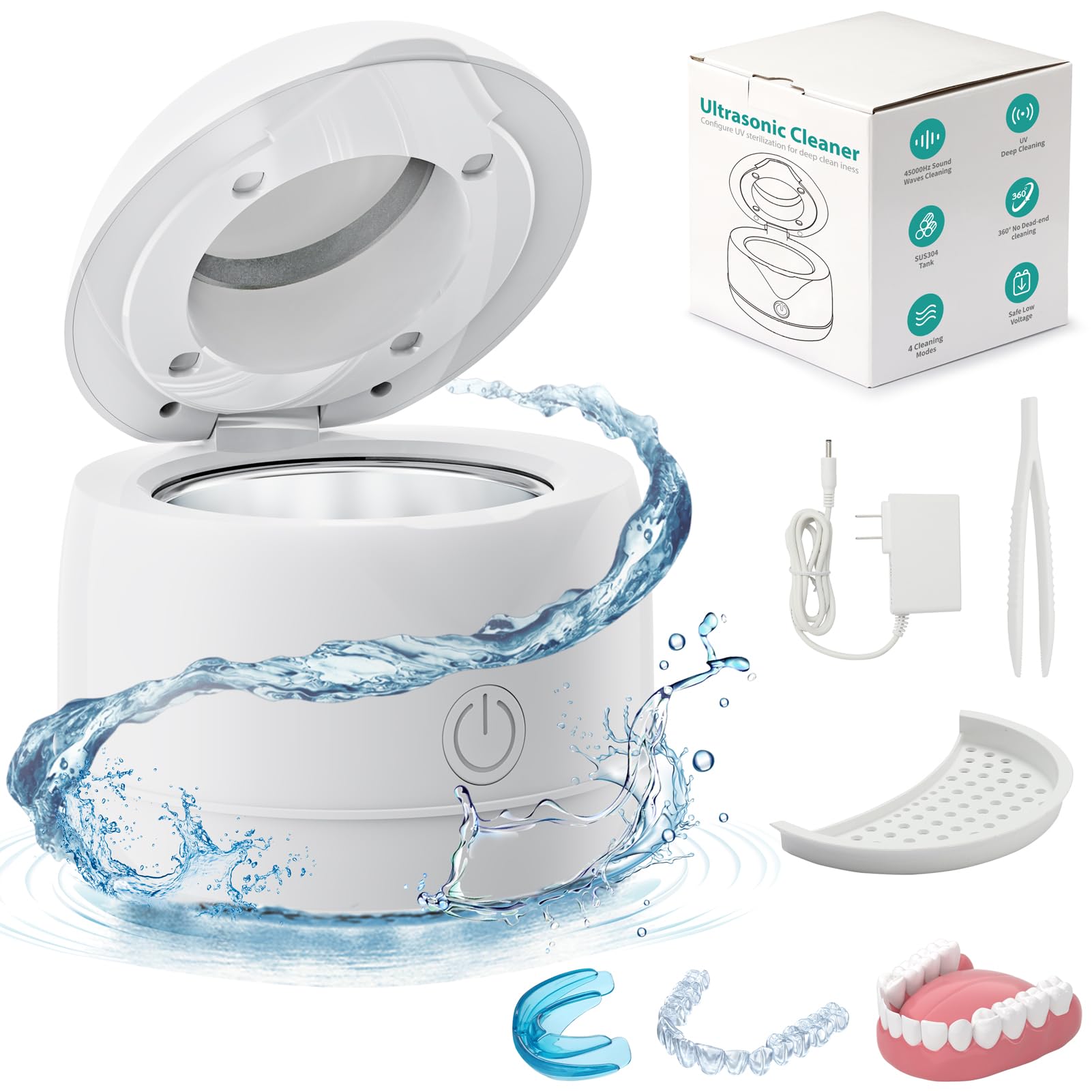 Front view of Retainer Cleaner Machine in white