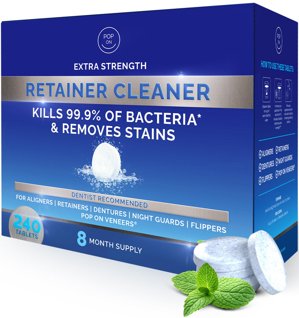 Box of Retainer Cleaner Tablets 240-count for Invisalign and dental appliances
