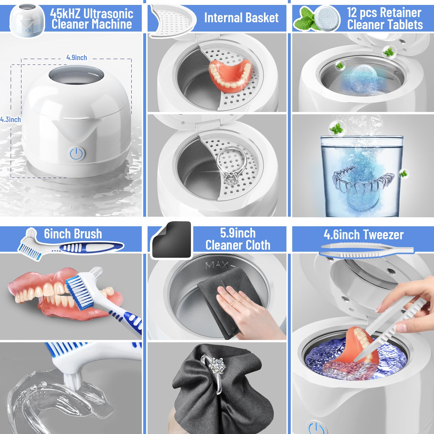 12 effervescent retainer cleaner tablets kit