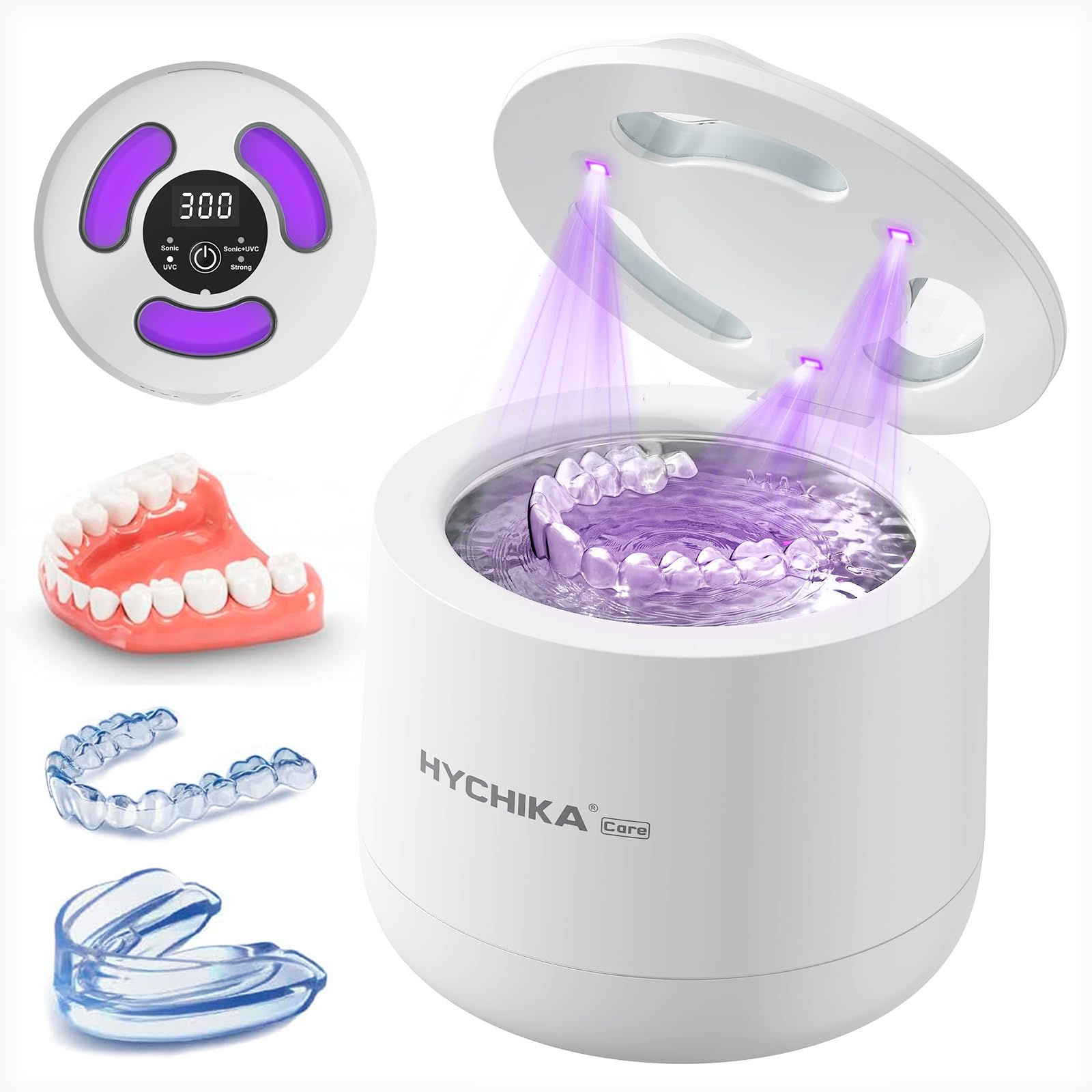 HYCHIKA Ultrasonic Retainer Cleaner Iceberg White – front view