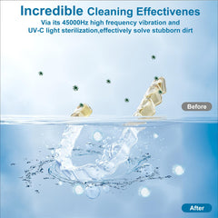Internal 200ml cleaning tank visible inside the cleaner