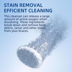 Deep cleansing action on dentures and retainers