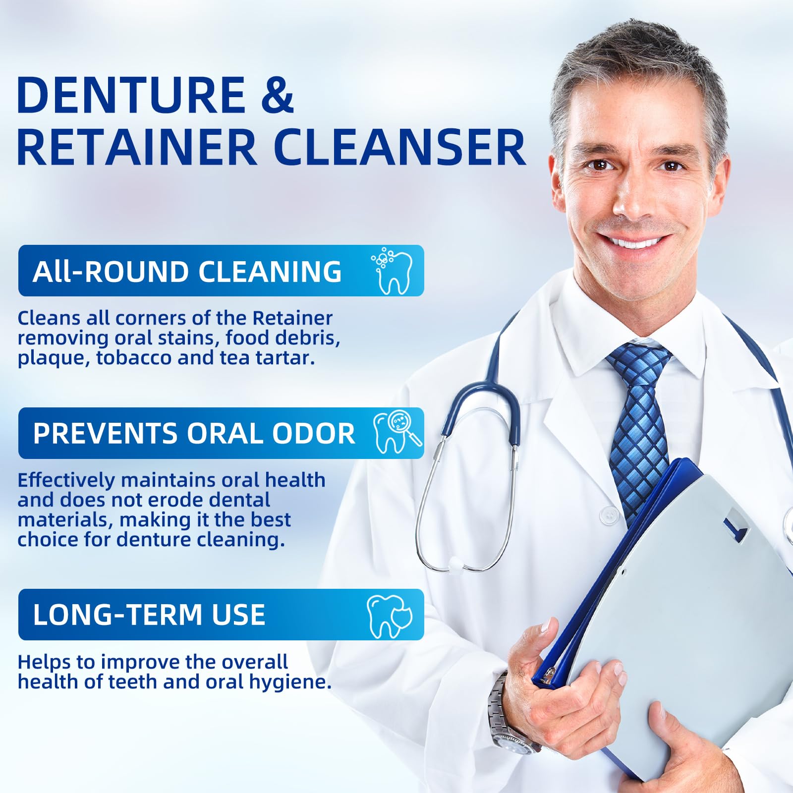 Long-lasting fresh retainer after cleaning