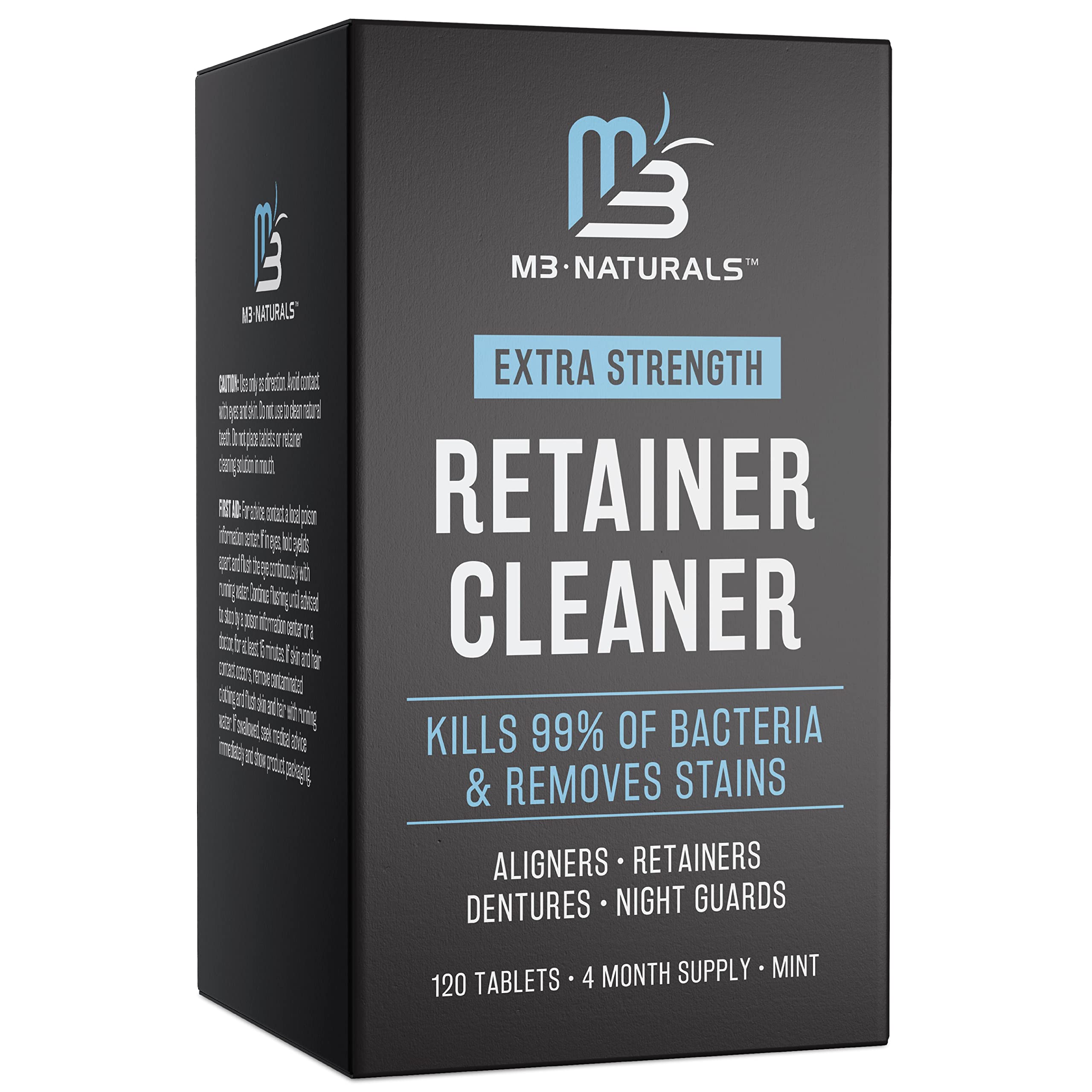 Box of M3 Naturals Mint Retainer Cleanser Tablets