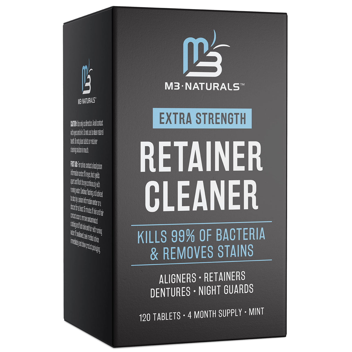 Box of M3 Naturals Mint Retainer Cleanser Tablets