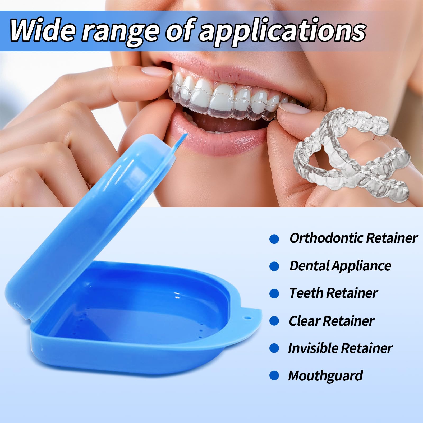 Mint green denture case with vent holes and snap-lock