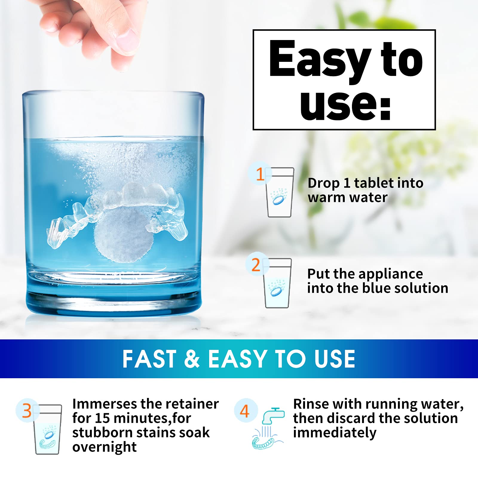 Mint-flavor dissolving tablet refreshing dental appliances