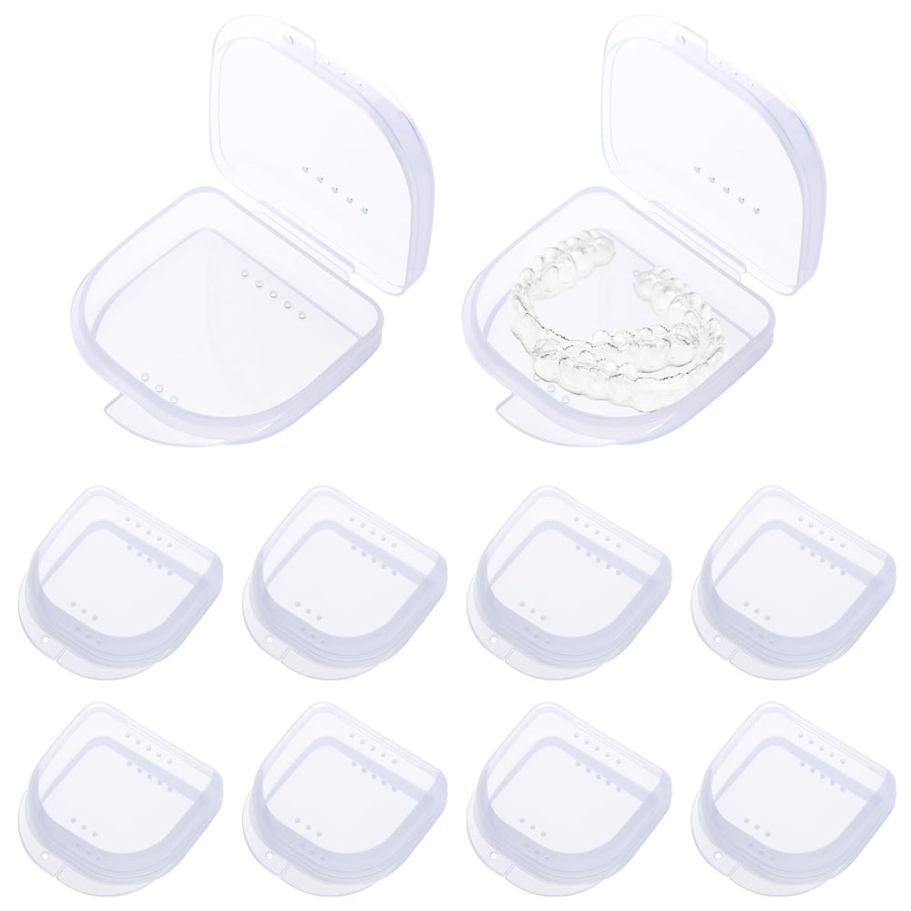 Ten pack transparent retainer cases assortment