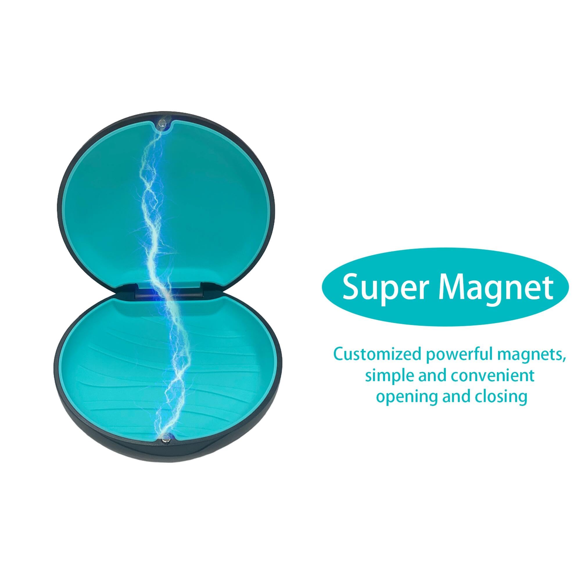 Open retainer case showing removable silicone pad