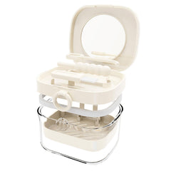 Retainer case with built-in mirror