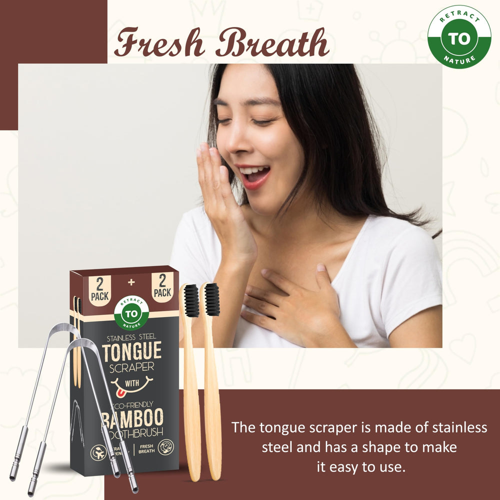 Ergonomic bamboo toothbrush handle with soft bristles - detail