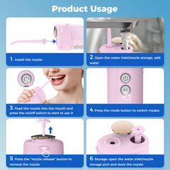 Retractable tank water dental flosser