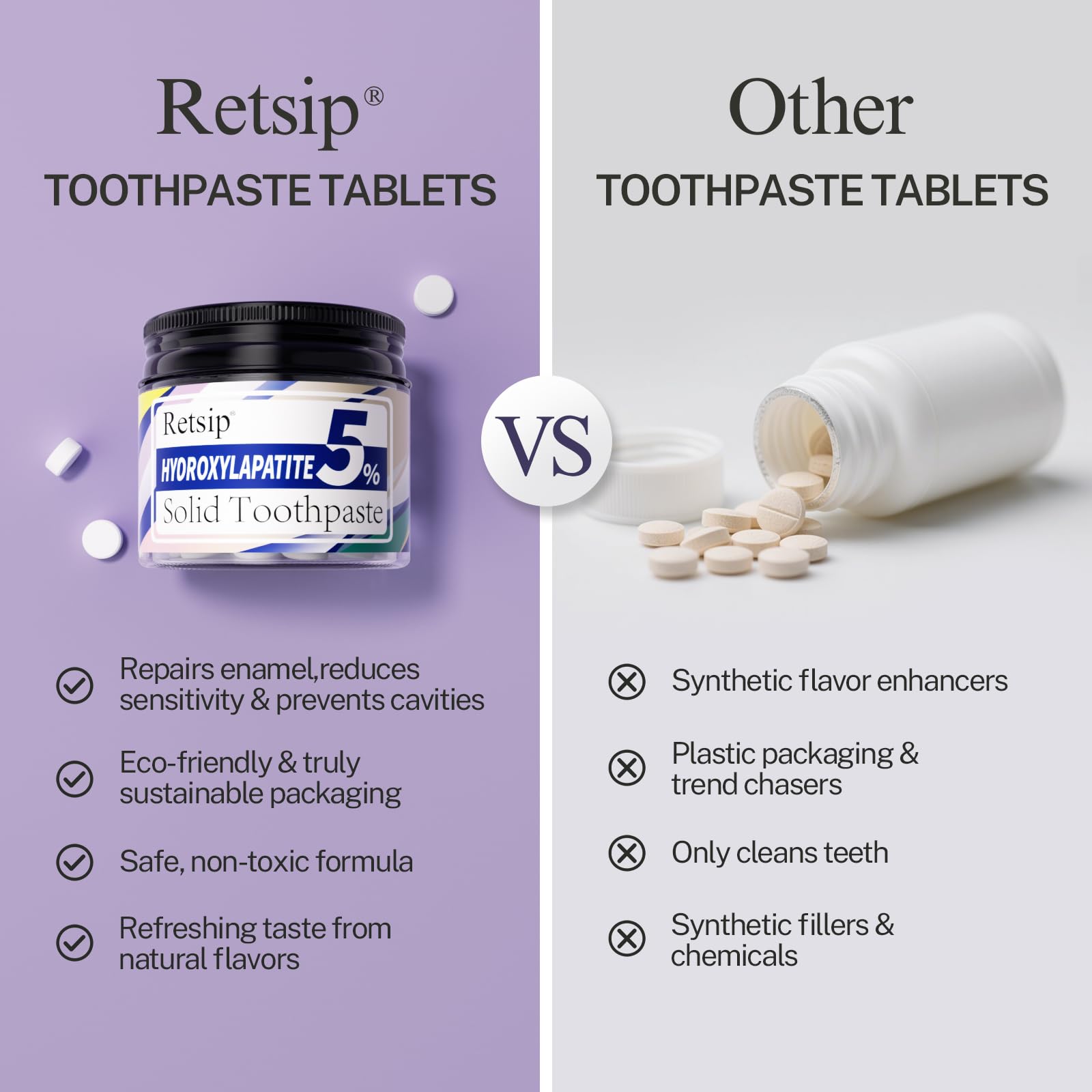 Travel-friendly toothpaste tablets for on-the-go use